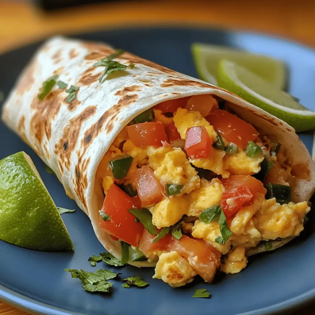 Breakfast Burrito with Scrambled Eggs & Veggies