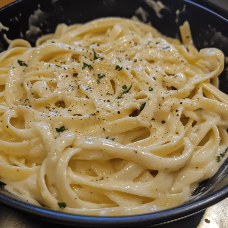 Creamy Garlic Alfredo Fettuccine