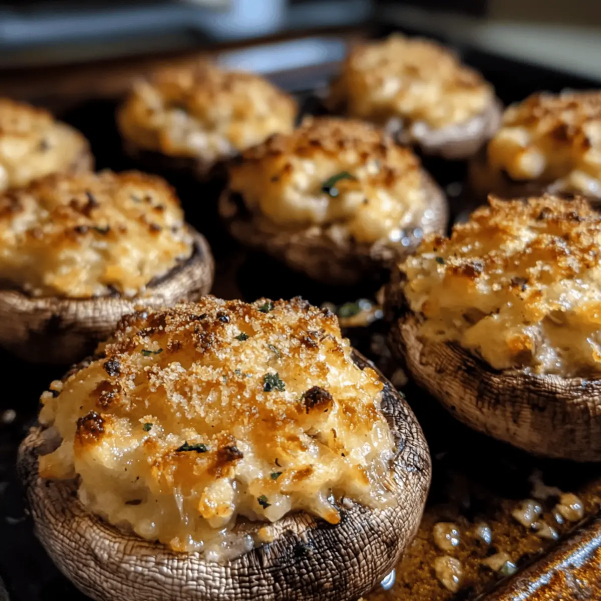 Garlic Parmesan Stuffed Mushrooms