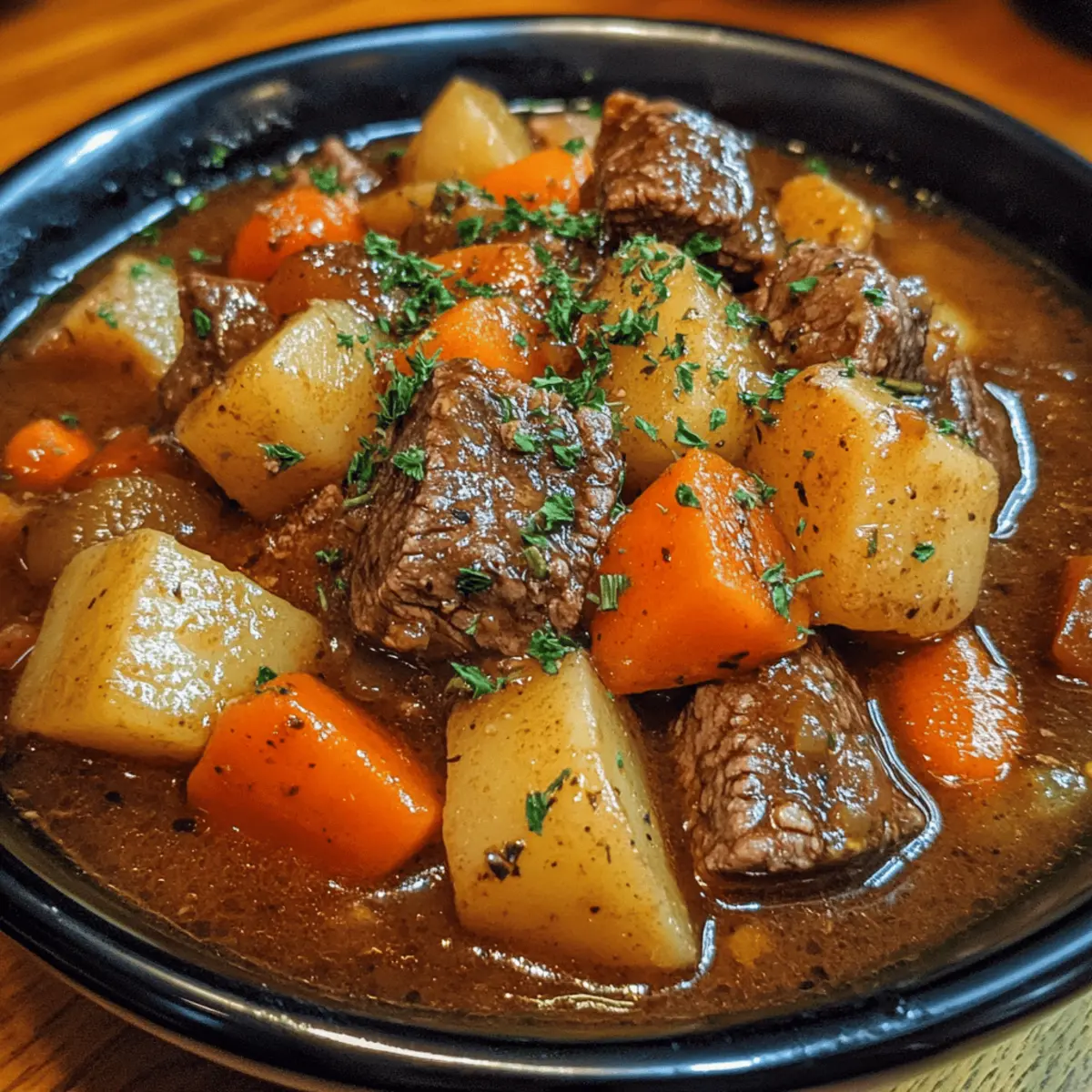 Hearty Beef Stew with Potatoes & Carrots