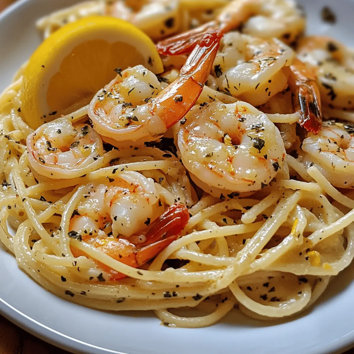 Lemon Butter Shrimp Pasta