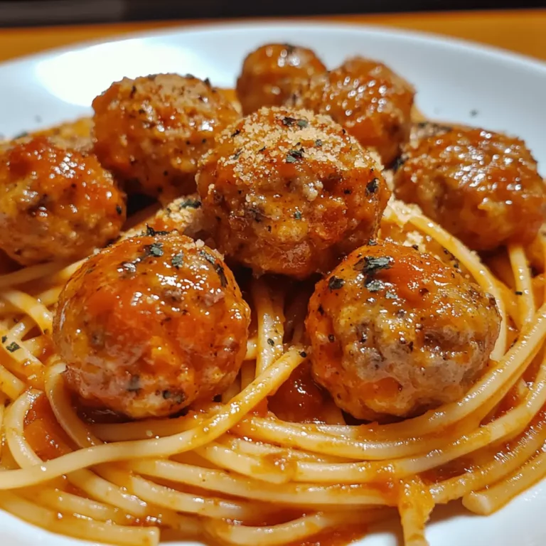 Mini Turkey Meatballs with Spaghetti
