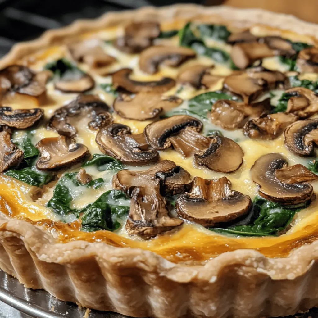 Mushroom & Spinach Quiche