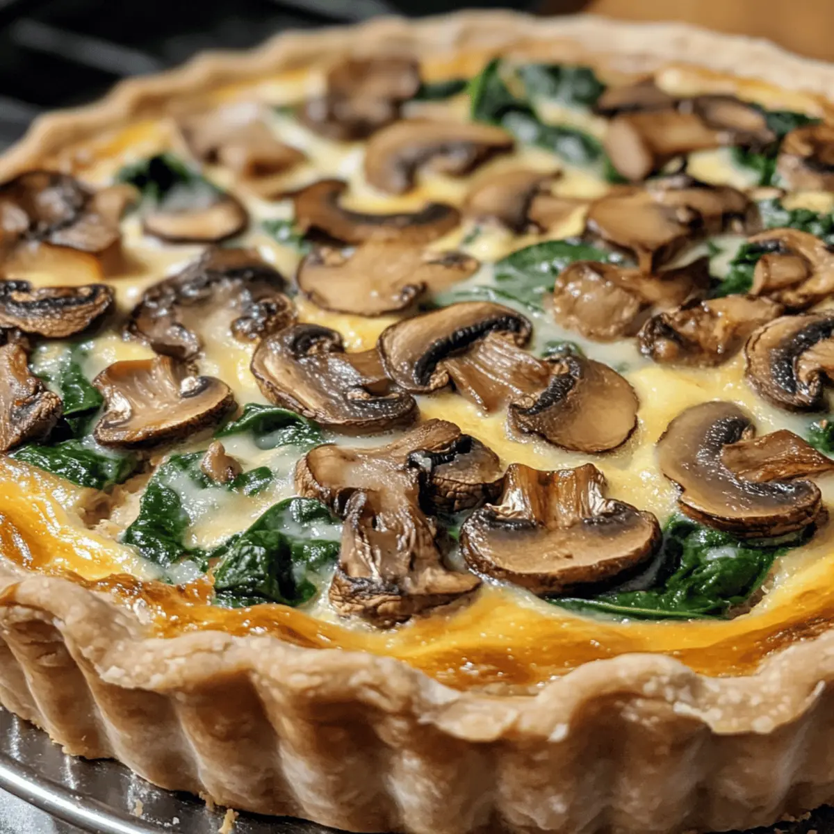Mushroom & Spinach Quiche