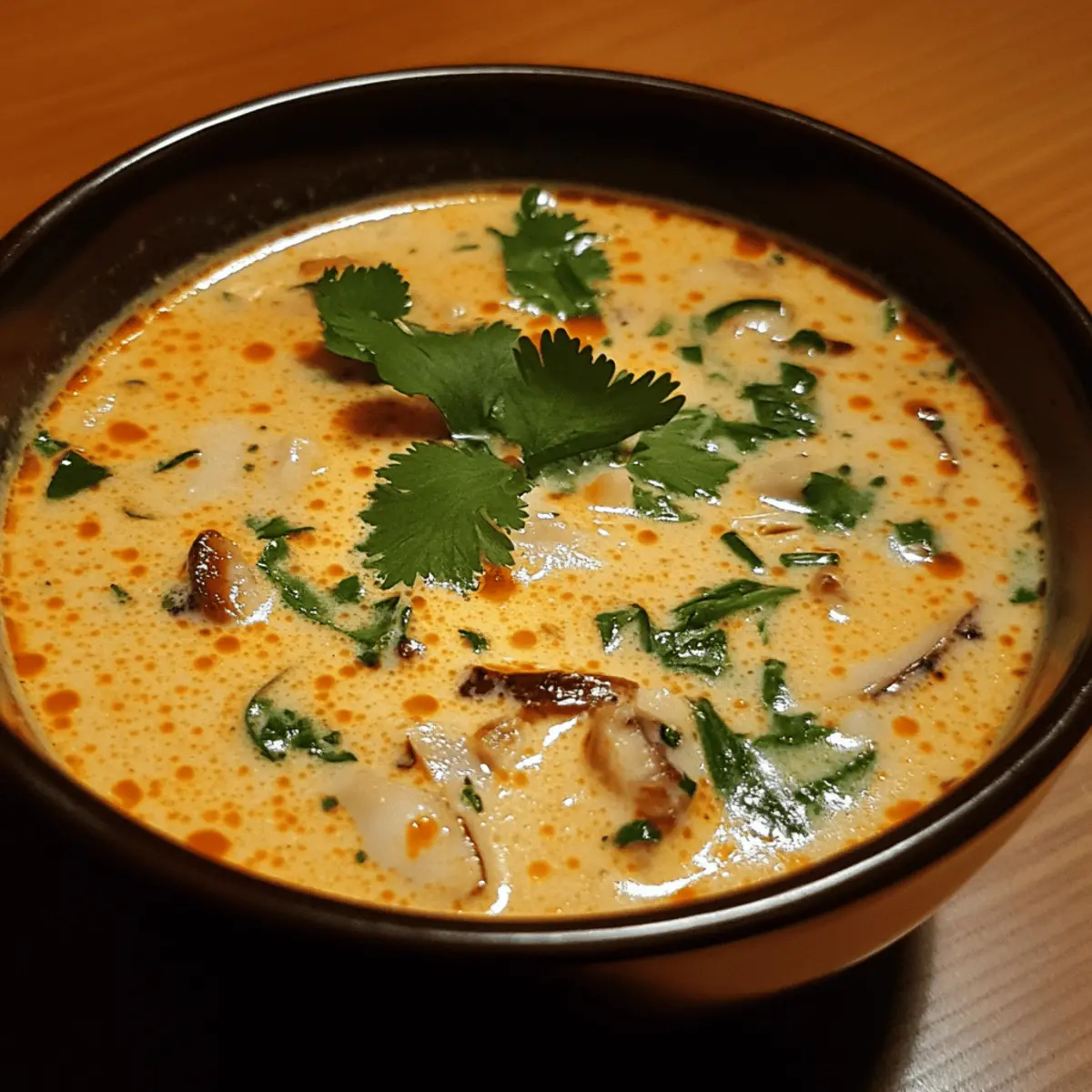 Spicy Thai Coconut Soup (Tom Kha)