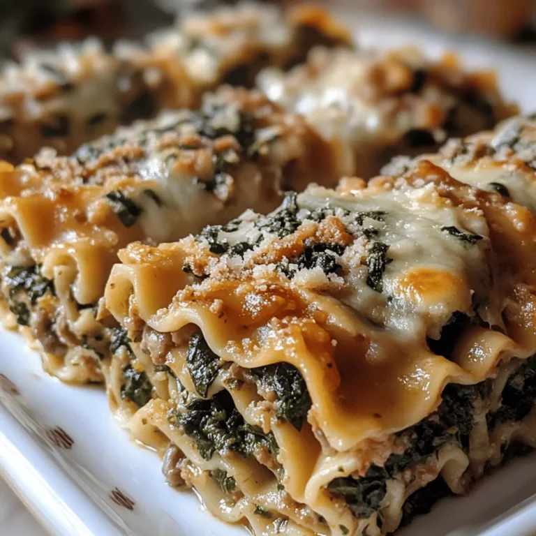 Spinach & Mushroom Lasagna Rolls