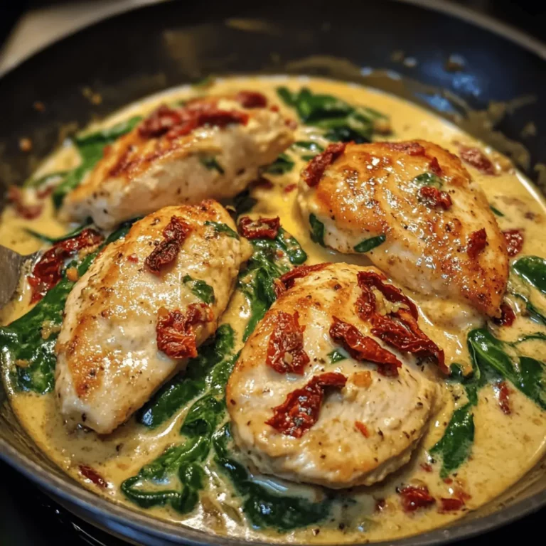 Creamy Tuscan Chicken with Sun-Dried Tomatoes & Spinach
