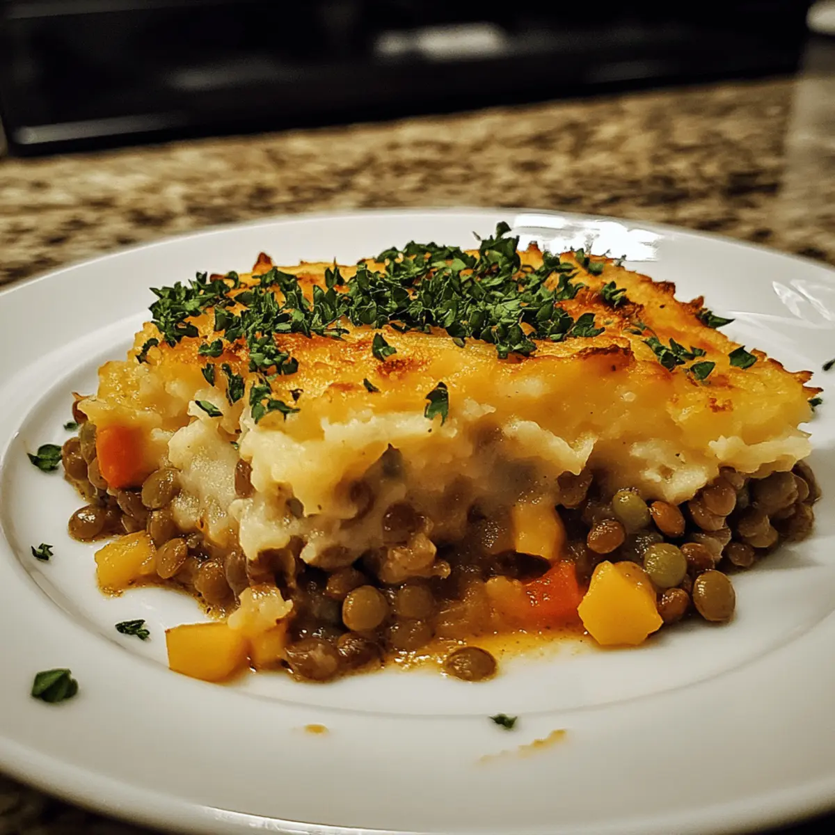 Lentil Shepherd's Pie with Mashed Potato Topping