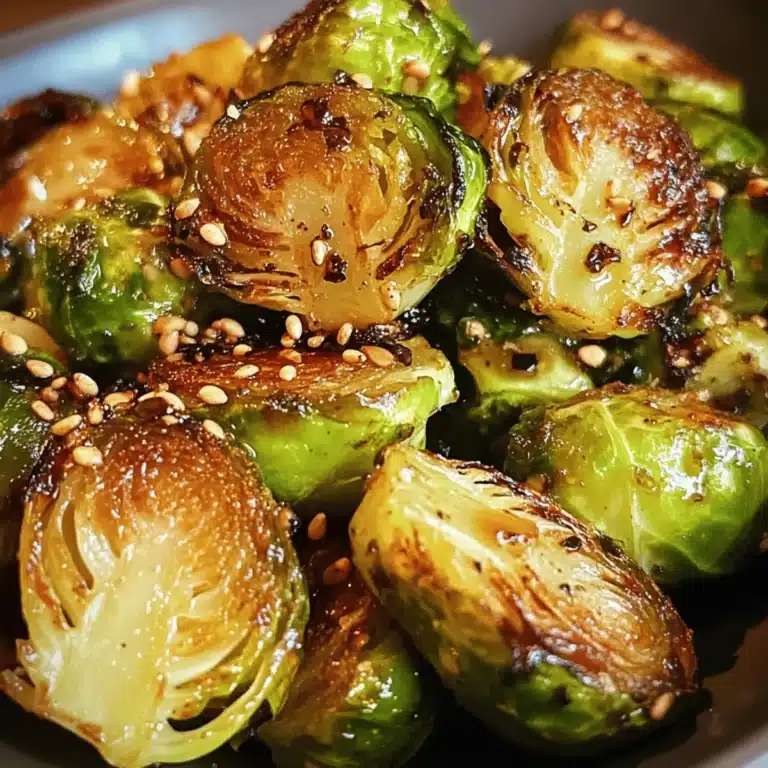 Honey Balsamic Roasted Brussels Sprouts