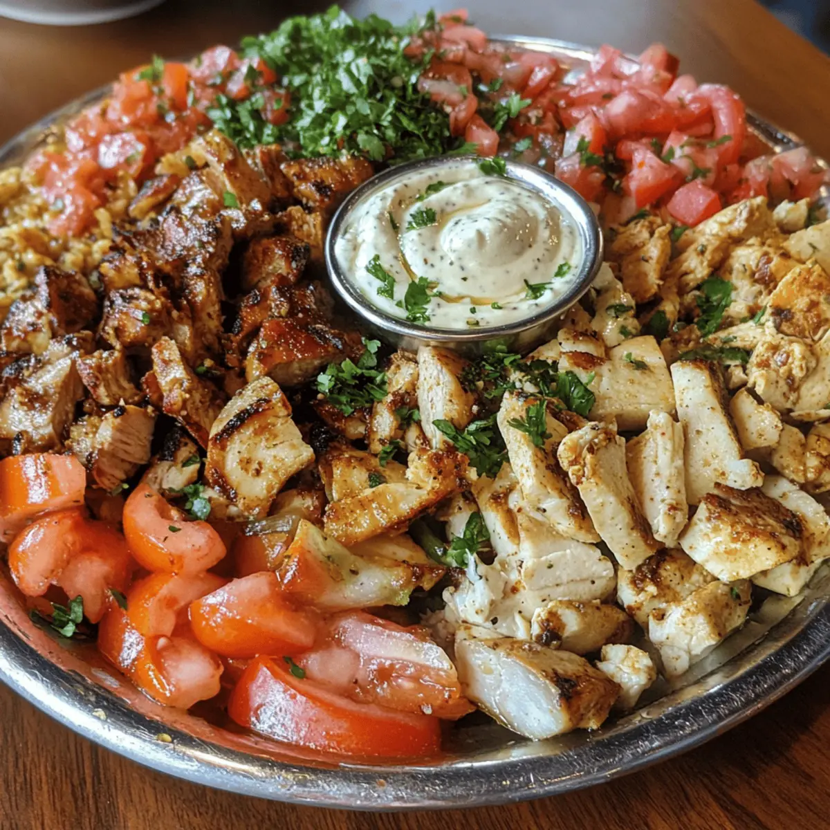 Chicken Shawarma Platter with Garlic Toum