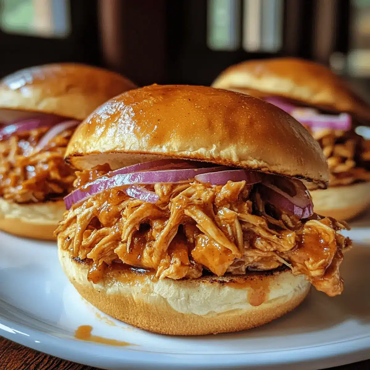BBQ Pulled Chicken Sandwiches