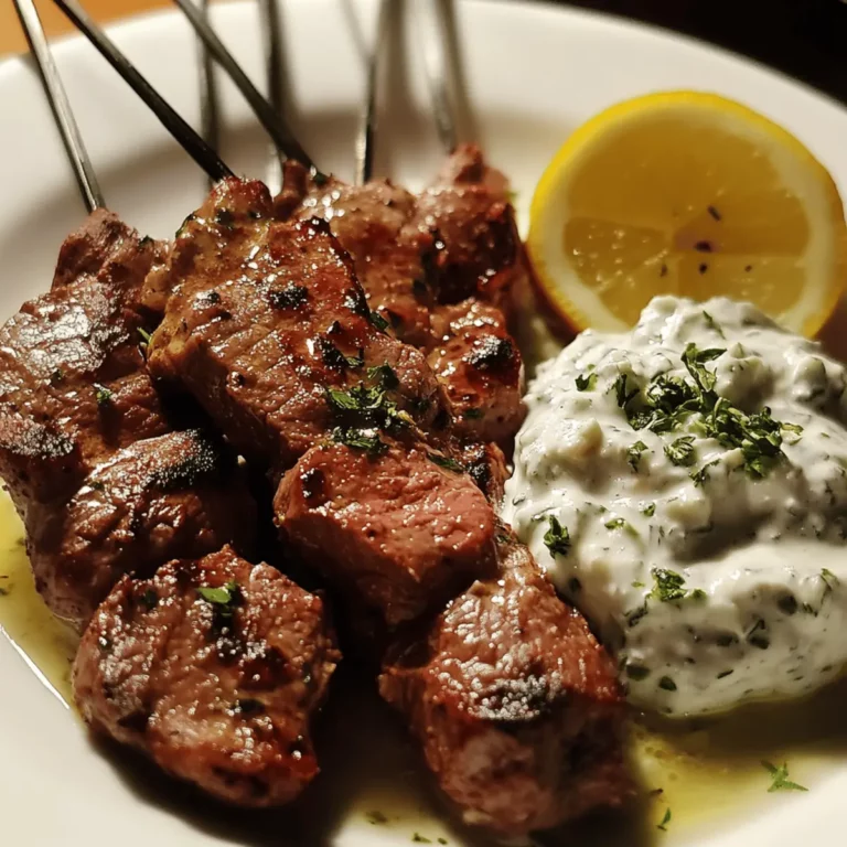 Greek Lamb Souvlaki with Tzatziki