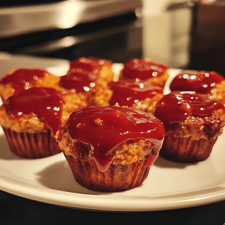 Mini Turkey Meatloaf Muffins with Ketchup Glaze