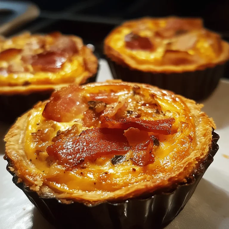 Mini Quiche Lorraine with Turkey Bacon