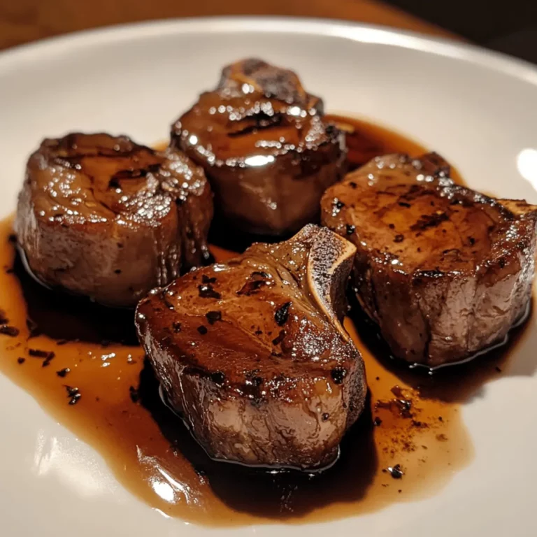 Balsamic Glazed Lamb Tenderloin Medallions