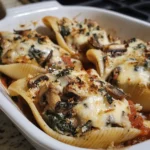 Mushroom and Spinach Stuffed Shells