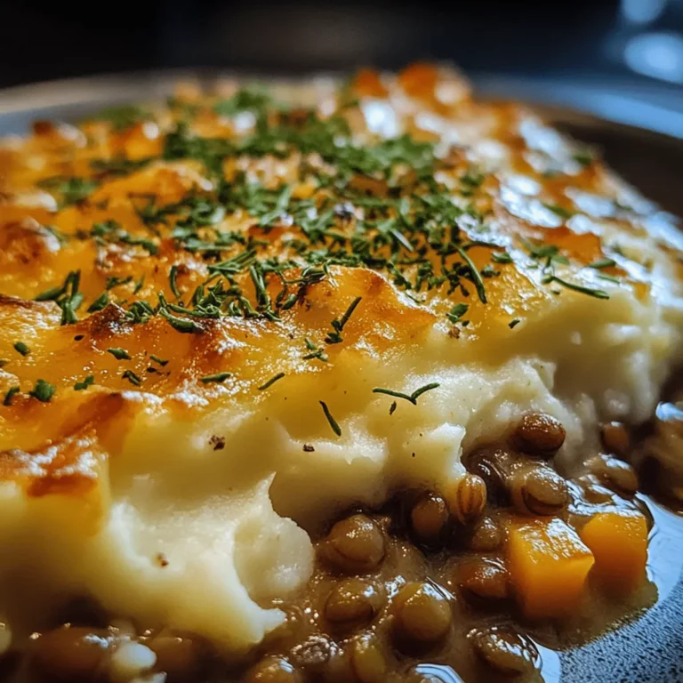 Hearty Lentil Shepherd's Pie with a Mashed Potato Topping