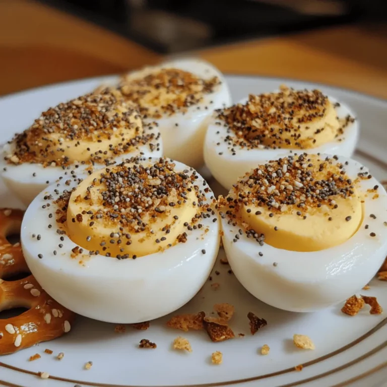 Hard-Boiled Eggs with Everything Bagel Seasoning & Pretzel Crisps