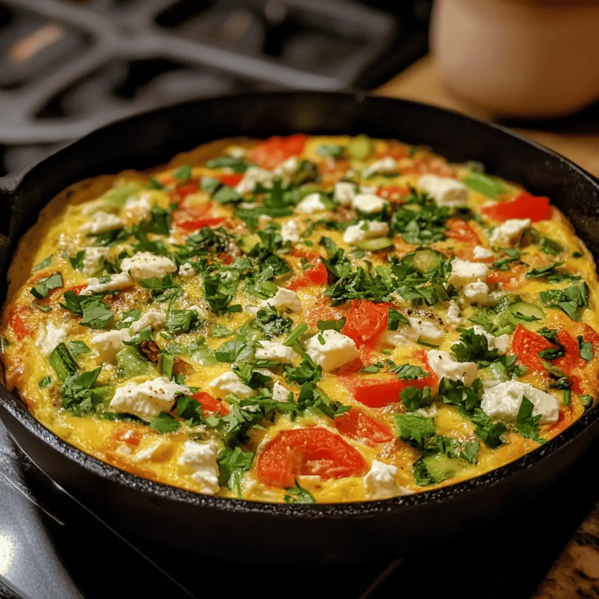 Veggie Frittata with Feta and Herbs