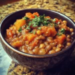 Moroccan Lentil Stew with Harissa