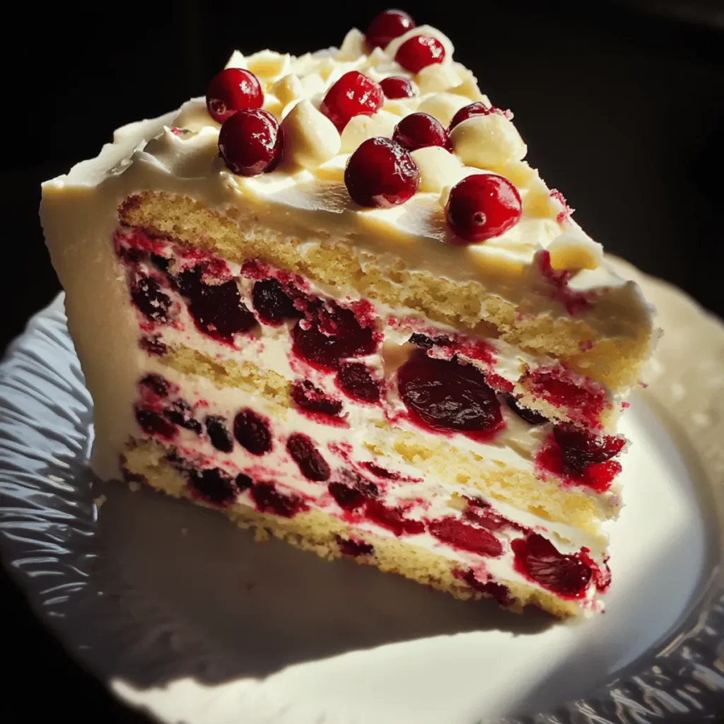White Chocolate Cranberry Cake