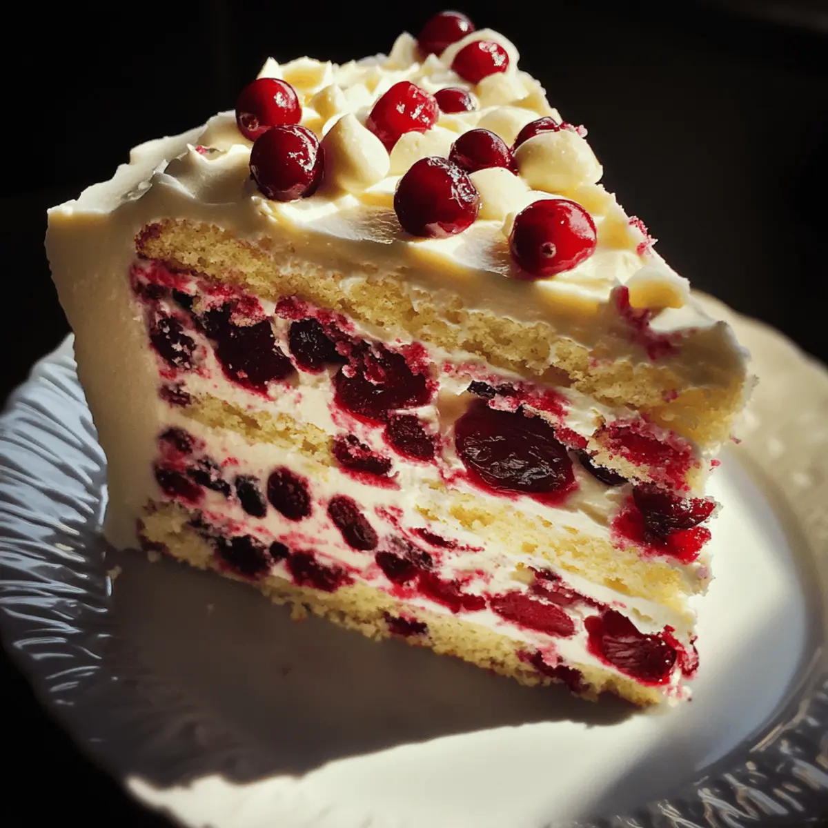 White Chocolate Cranberry Cake