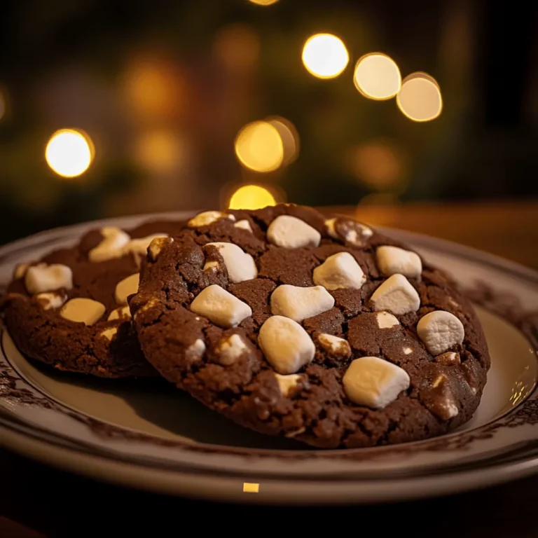 Hot Chocolate Cookies with Marshmallows