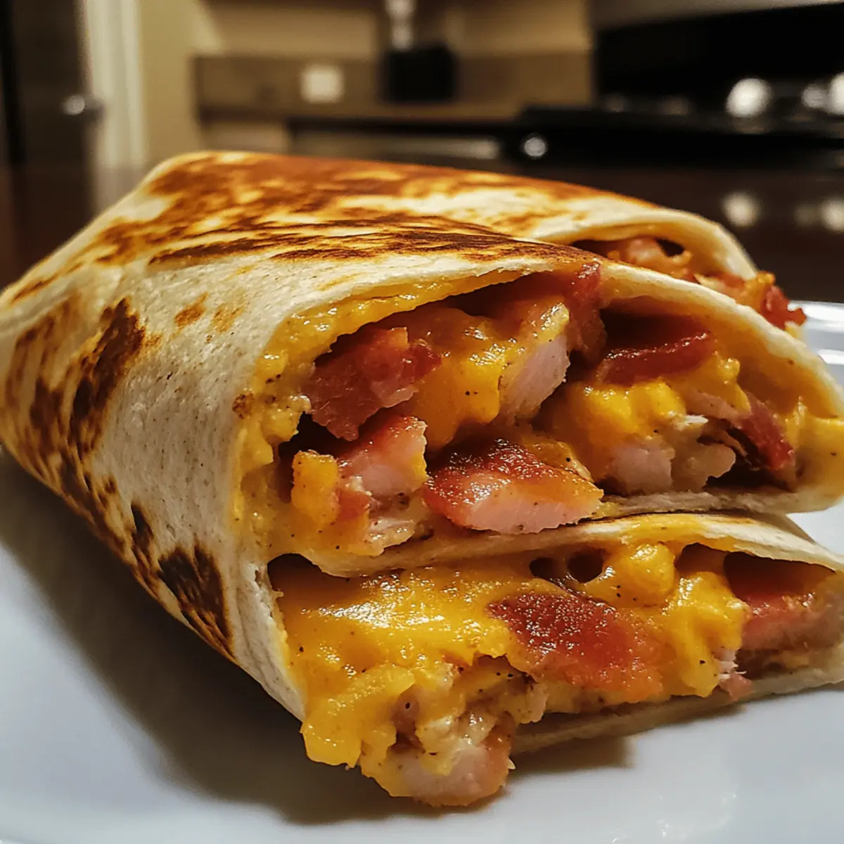 Turkey Bacon Breakfast Wraps