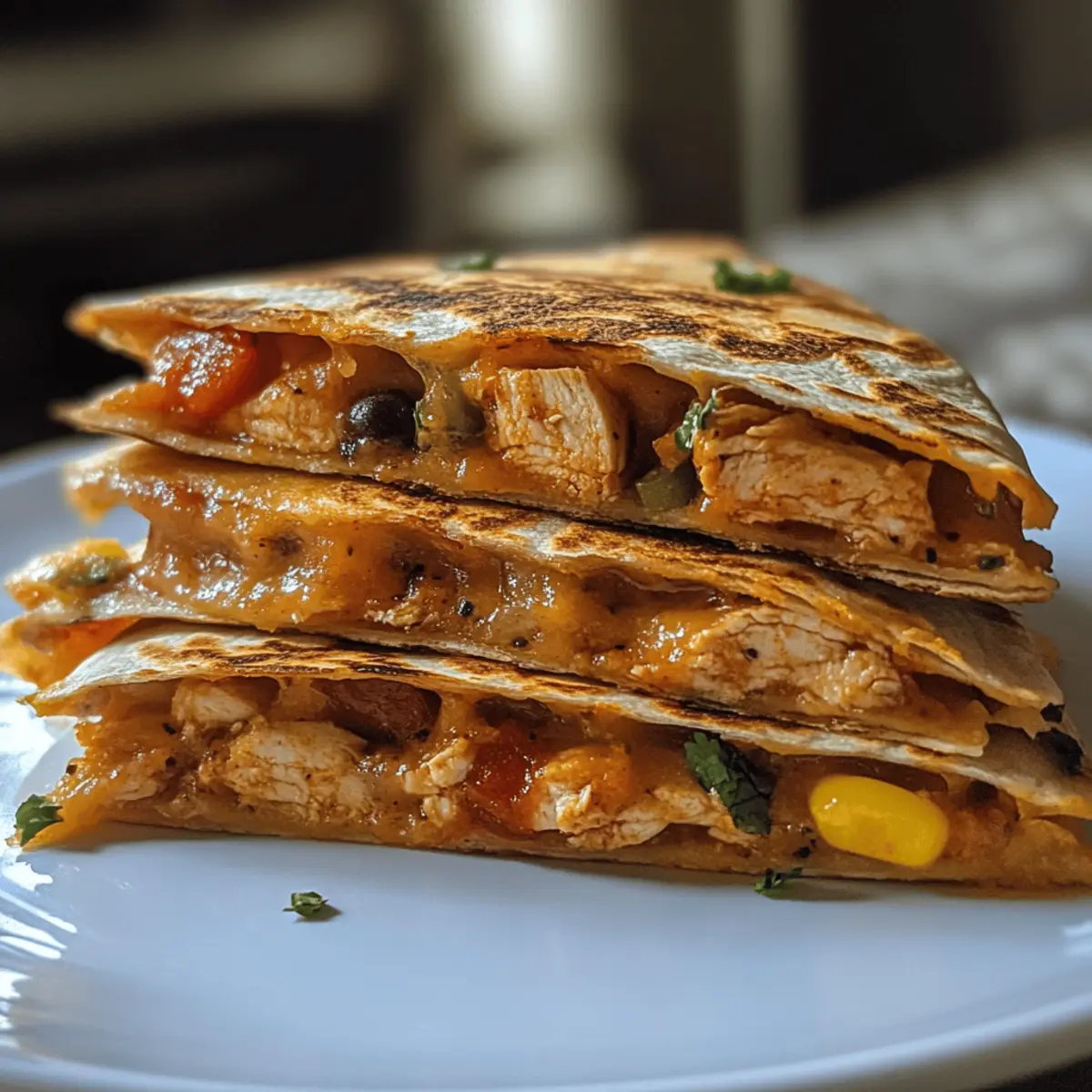 Crispy Baked Chicken Quesadillas
