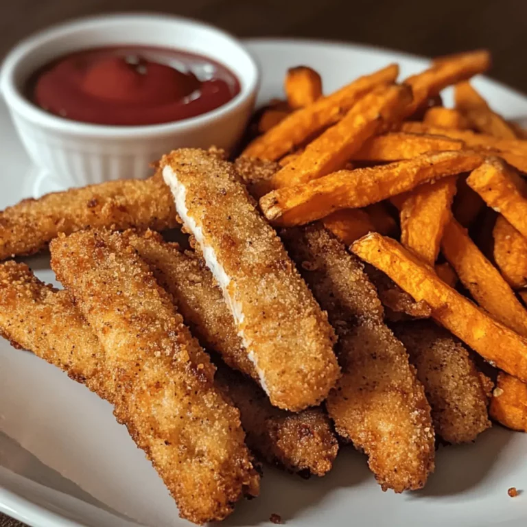 Homemade Fish Sticks with Sweet Potato Fries