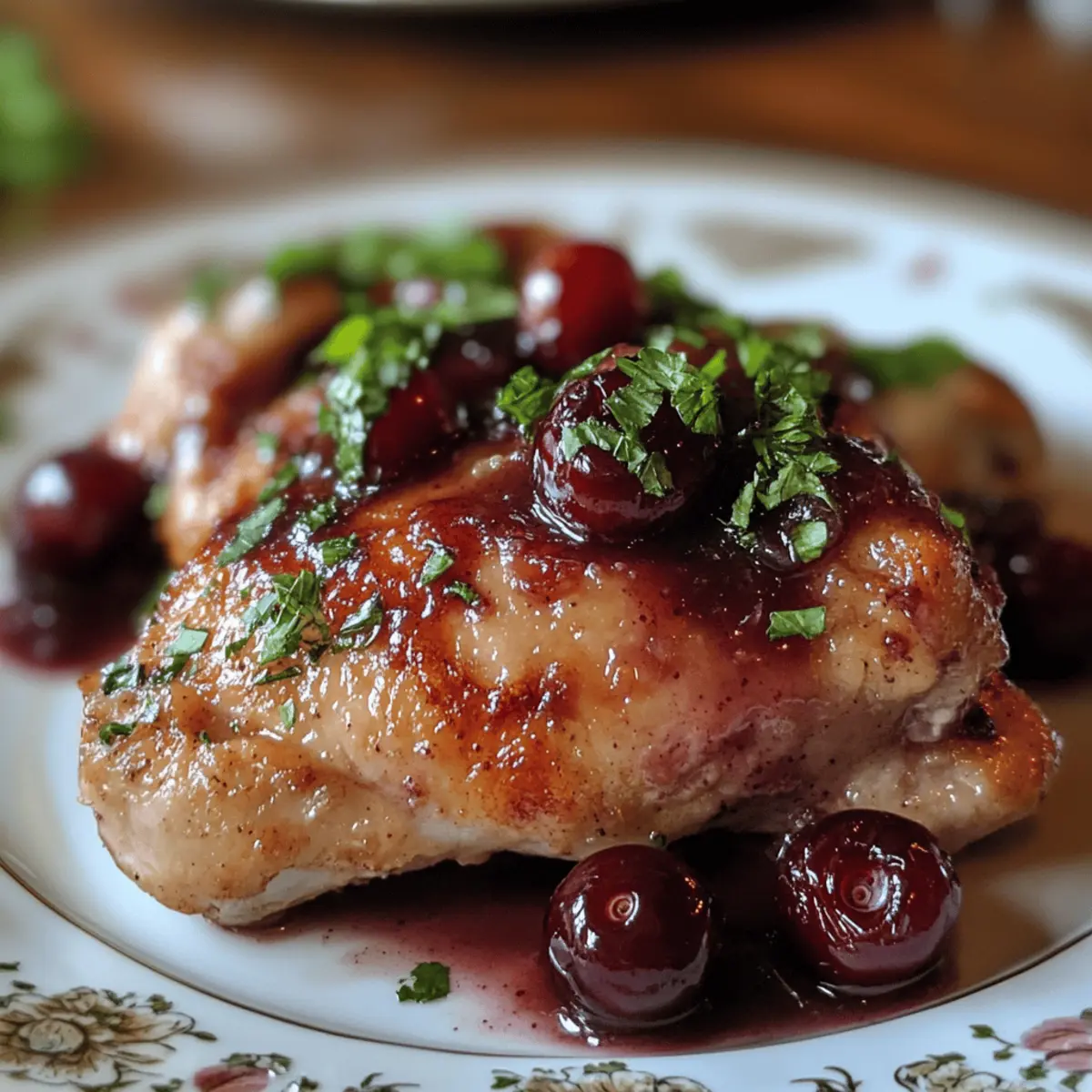 Chicken with Cherry Sauce