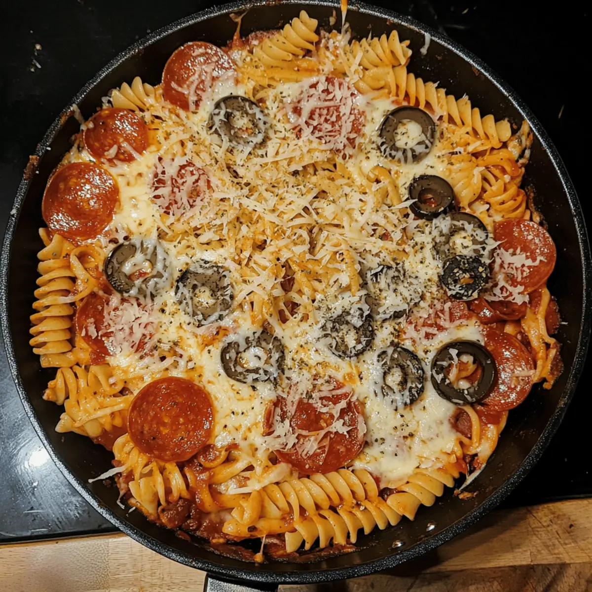 Deconstructed Pizza Pasta Skillet