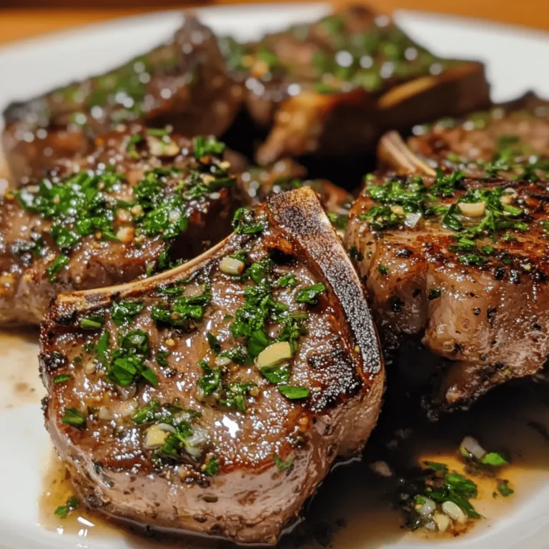 Pan-Seared Lamb Chops with Garlic Herb Butter