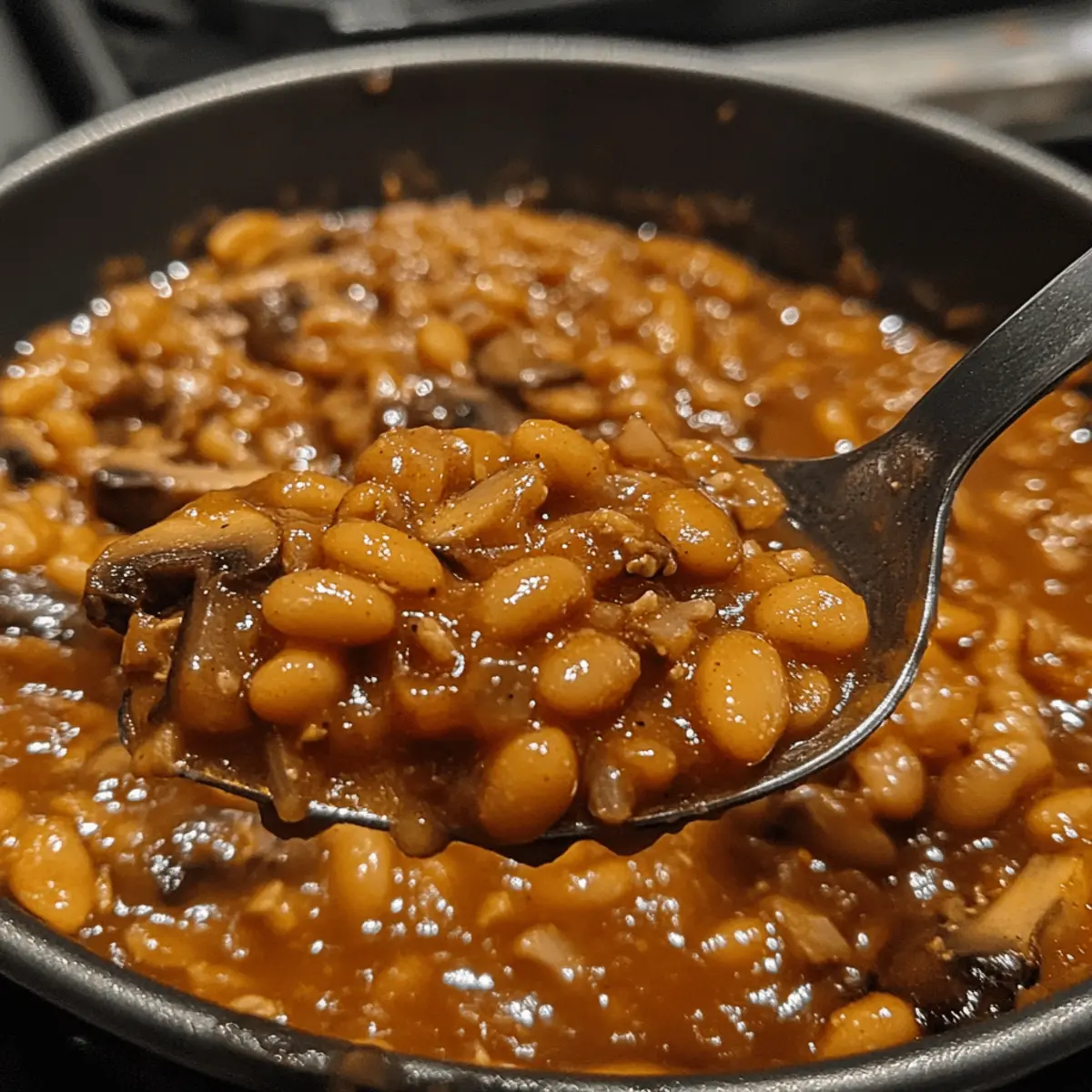 Keto Mushroom Baked Beans