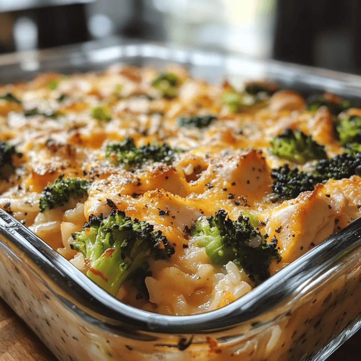 Cheesy Chicken and Broccoli Rice Casserole