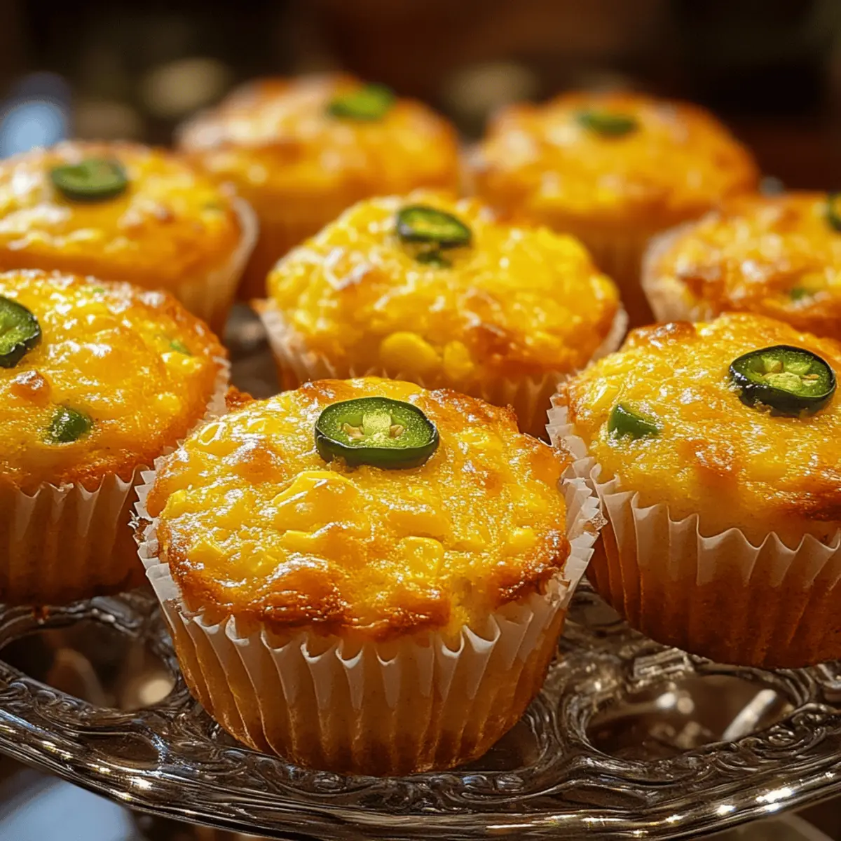 Cheesy Jalapeño Corn Muffins