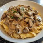 Mushroom Stroganoff with Egg Noodles