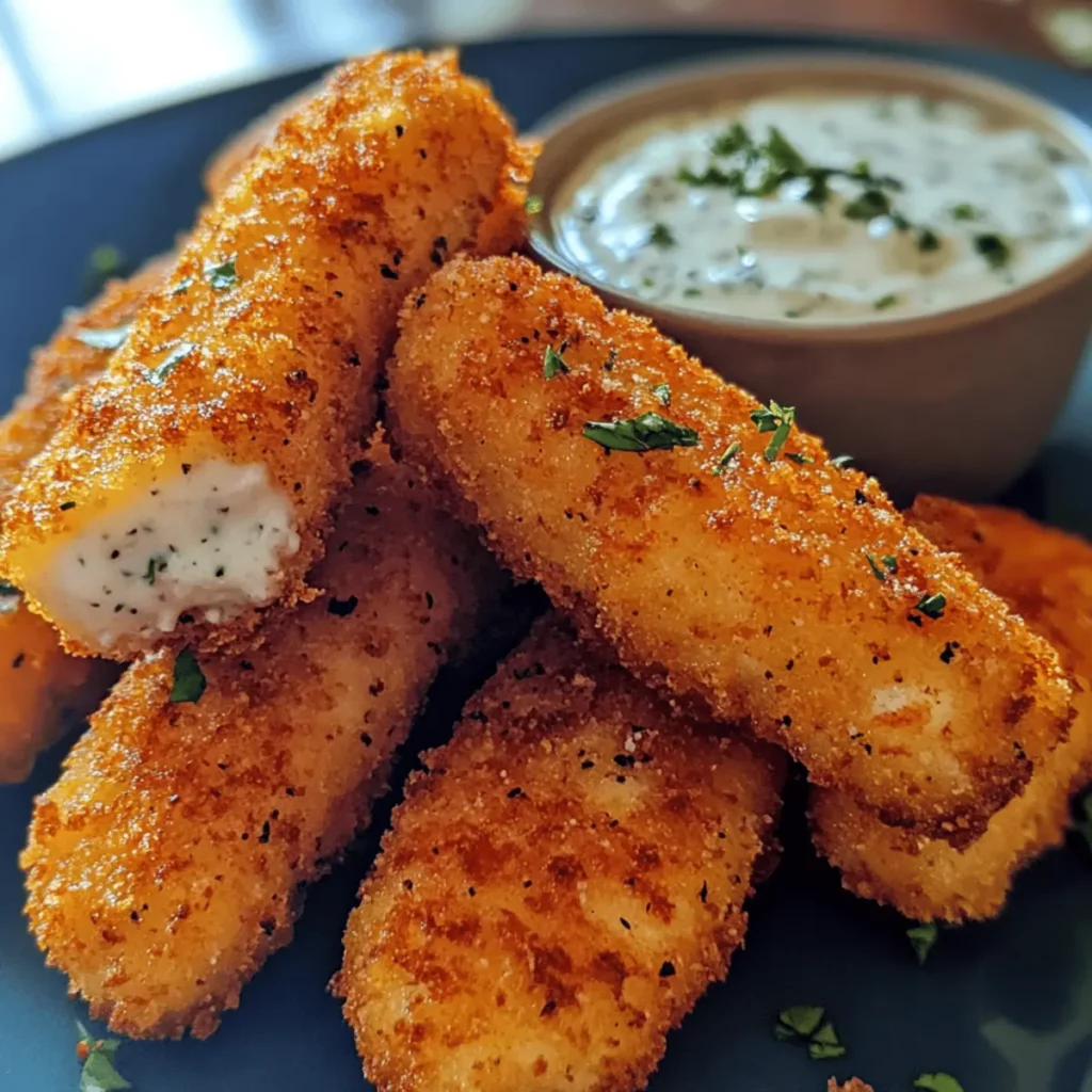 Crispy Baked Fish Sticks with Tartar Sauce