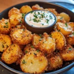 Crispy Potato Bites with Spicy Yogurt Dip