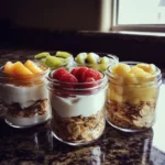 Greek Yogurt Fruit Parfait Jars