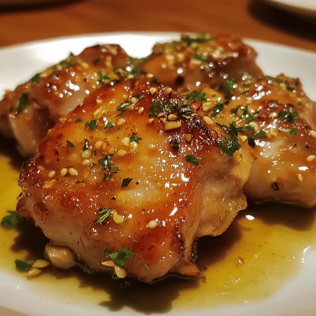 Honey Garlic Glazed Chicken Thighs