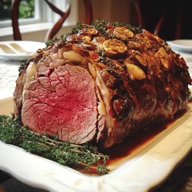 Holiday Prime Rib Roast with Thyme and Garlic