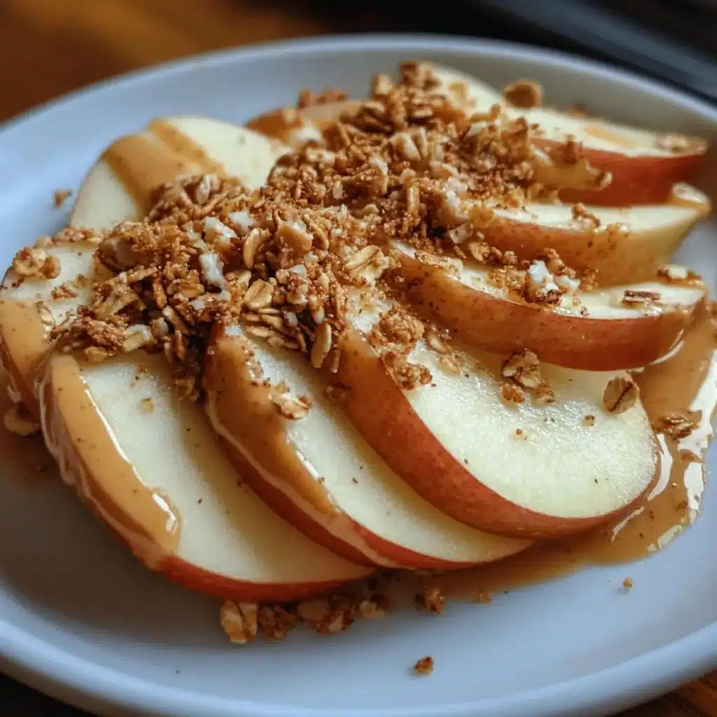 Apple Slices with Peanut Butter Dip and Granola