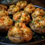 Festive Crab and Shrimp Stuffed Mushrooms