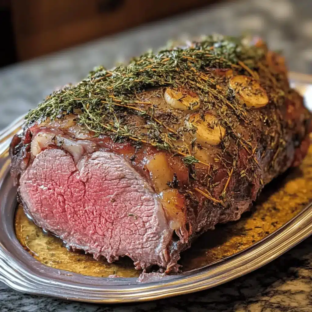 Holiday Prime Rib Roast with Thyme and Garlic