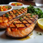 Grilled Salmon Steak Platter