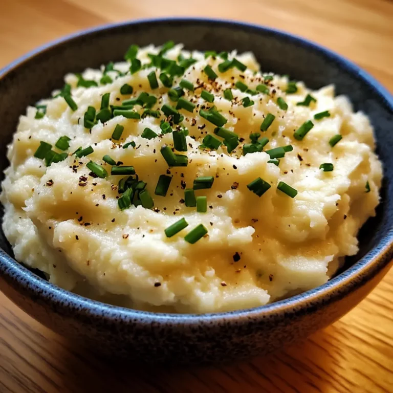 Creamy Mashed Cauliflower with Chives