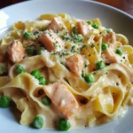 Salmon & Pea Creamy Tagliatelle