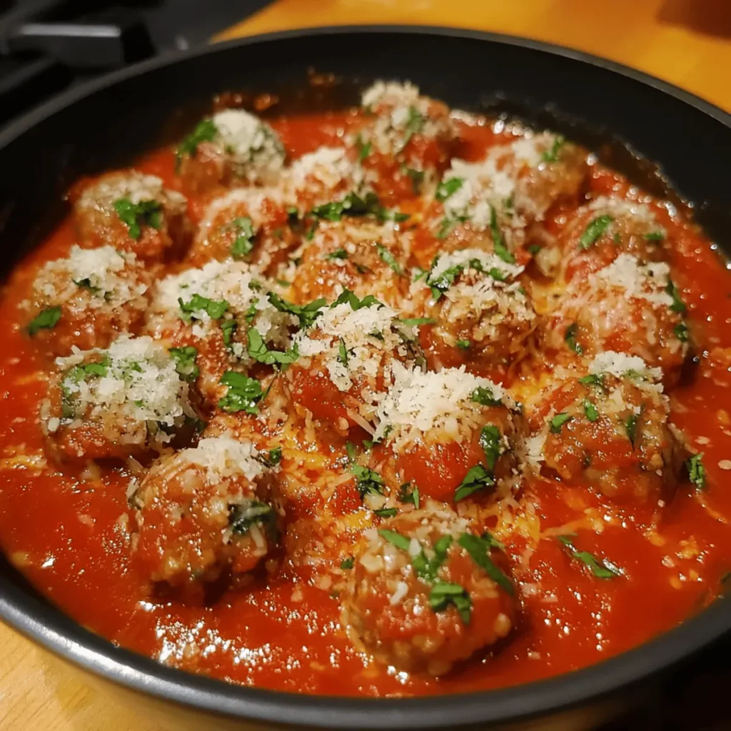 Simple Marinara with Italian Meatballs (Beef/Turkey)