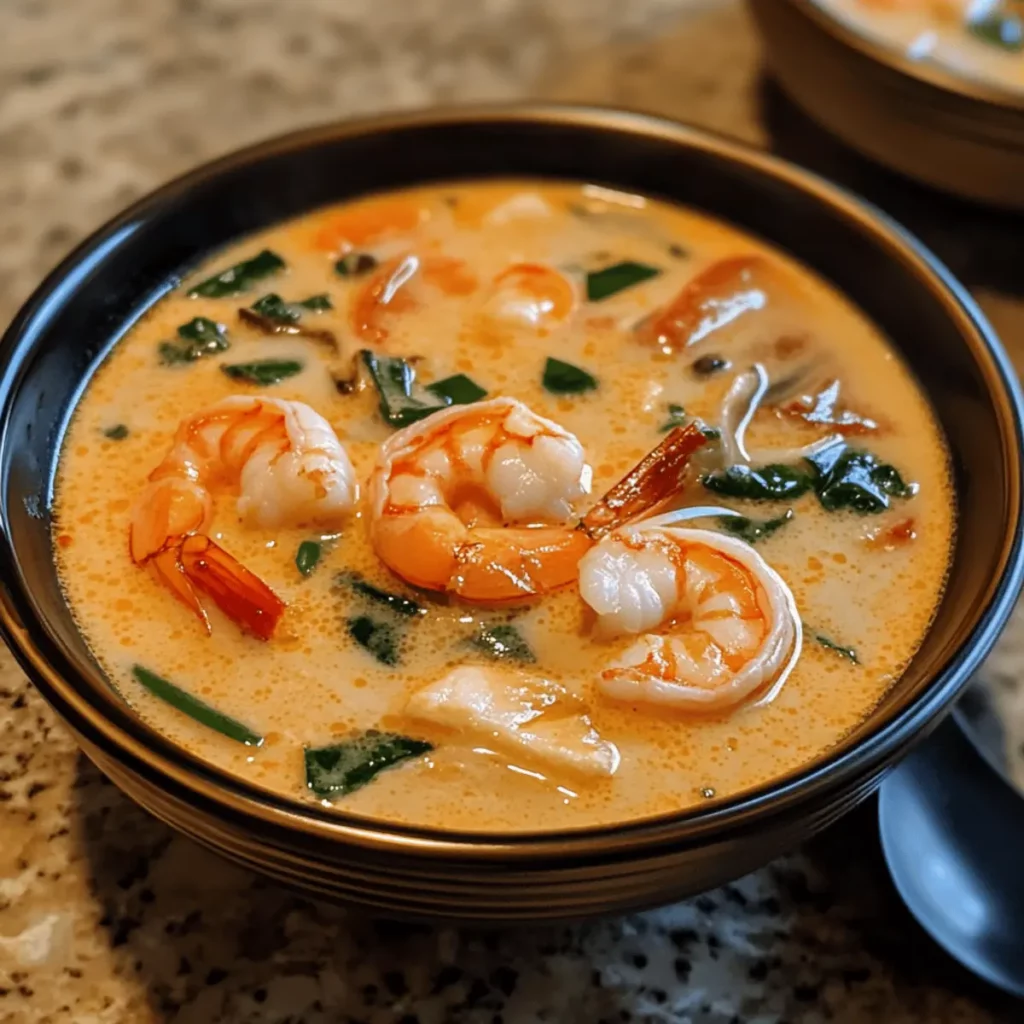 Thai-Inspired Coconut Shrimp Soup (Tom Kha Gai style)